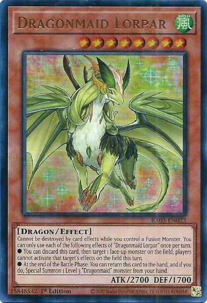 Dragonmaid Lorpar (UR) trading card from Quarter Century Bonanza Dragonmaid Lorpar (UR) - Quarter Century Bonanza YuGiOh trading card