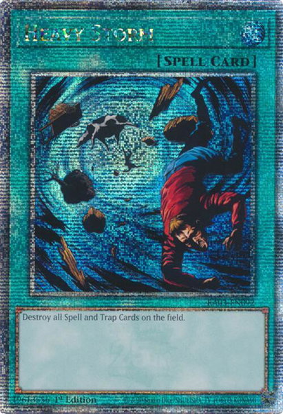 Heavy Storm (Quarter Century Secret Rare) trading card from Quarter Century Bonanza Heavy Storm (Quarter Century Secret Rare) - Quarter Century Bonanza YuGiOh trading card