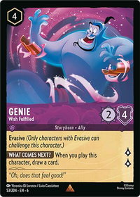 Genie - Wish Fulfilled - Azurite Sea (6) #53/204 - Rare Disney Lorcana Trading Card