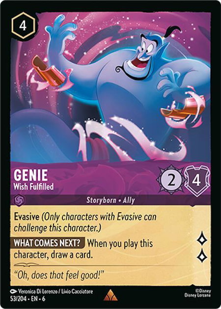 Genie - Wish Fulfilled - Azurite Sea Disney Lorcana trading card