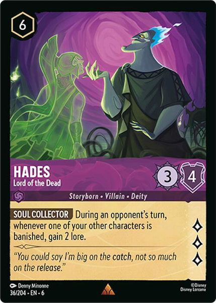 Hades - Lord of the Dead - Azurite Sea Disney Lorcana trading card