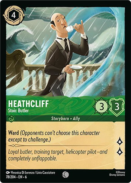 Heathcliff - Stoic Butler - Azurite Sea Disney Lorcana trading card