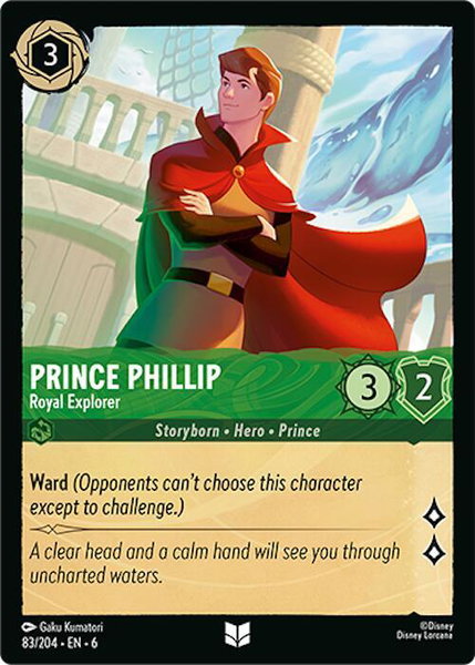 Prince Phillip - Royal Explorer - Azurite Sea Disney Lorcana trading card