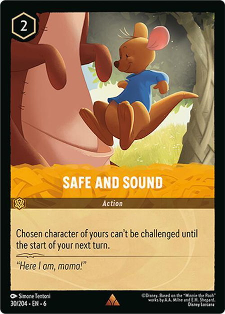 Safe and Sound trading card from Azurite Sea Safe and Sound - Azurite Sea Disney Lorcana trading card
