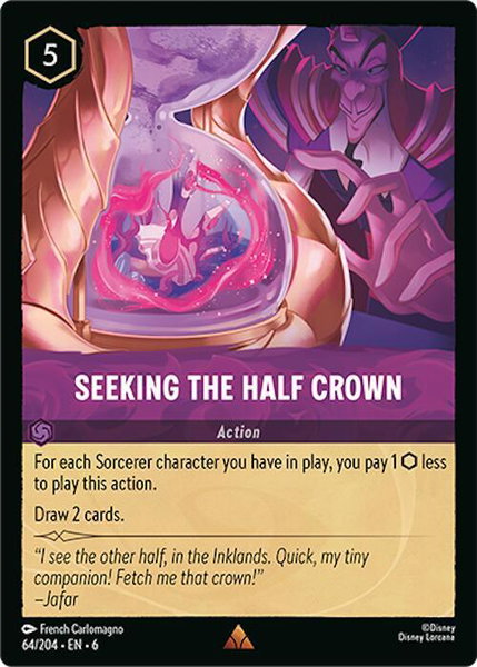 Seeking the Half Crown trading card from Azurite Sea Seeking the Half Crown - Azurite Sea Disney Lorcana trading card