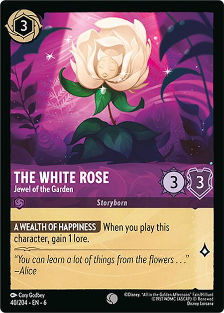 The White Rose - Jewel of the Garden - Azurite Sea Disney Lorcana trading card