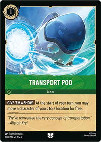 Transport Pod - Azurite Sea (6) #100/204 - Uncommon Disney Lorcana Trading Card