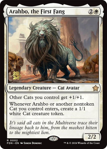 Arahbo, the First Fang - Prerelease Cards Magic: The Gathering trading card