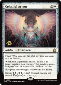 Celestial Armor - Prerelease Cards (PRE) #5s - Rare Magic: The Gathering Trading Card