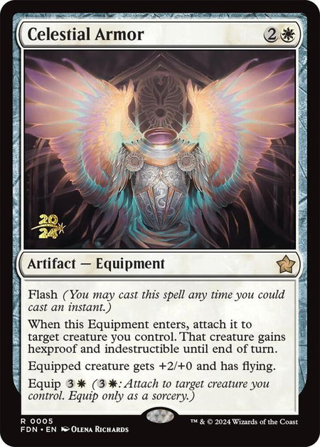 Celestial Armor - Prerelease Cards Magic: The Gathering trading card