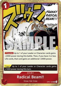 Radical Beam!! (Jolly Roger Foil) - Premium Booster -The Best- (PRB-01) #OP01-029 - Uncommon One Piece Trading Card