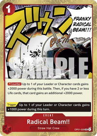 Radical Beam!! (Jolly Roger Foil) - Premium Booster -The Best- (PRB-01) #OP01-029 - Uncommon One Piece Trading Card