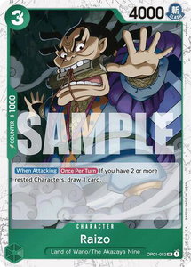 Raizo (Jolly Roger Foil) - Premium Booster -The Best- (PRB-01) #OP01-052 - Uncommon One Piece Trading Card