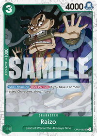 Raizo (Jolly Roger Foil) - Premium Booster -The Best- (PRB-01) #OP01-052 - Uncommon One Piece Trading Card
