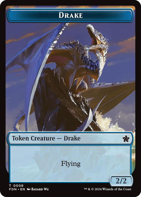 Drake // Goblin Doubled-Sided Token - Foundations Magic: The Gathering trading card