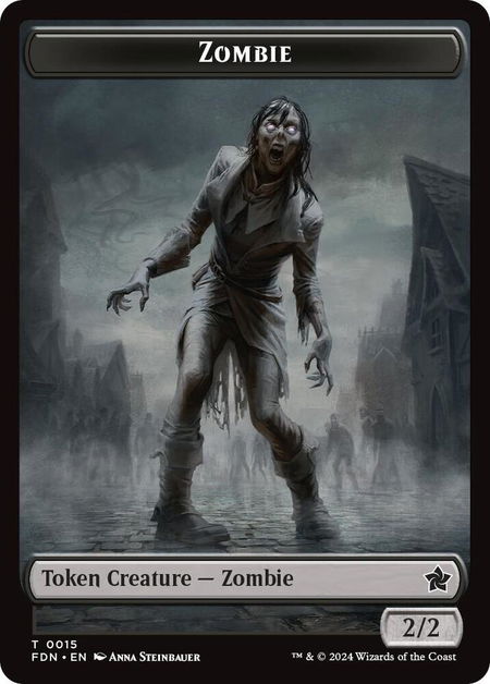 Zombie // Insect Doubled-Sided Token - Foundations Magic: The Gathering trading card