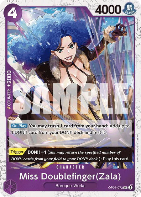 Miss Doublefinger(Zala) (Jolly Roger Foil) - Premium Booster -The Best- One Piece trading card