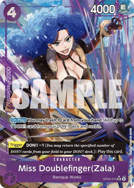 Miss Doublefinger(Zala) (Full Art) - Premium Booster -The Best- One Piece trading card