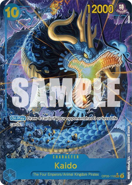 Kaido (OP05-118) (Alternate Art) trading card from Premium Booster -The Best- Kaido (OP05-118) (Alternate Art) - Premium Booster -The Best- One Piece trading card