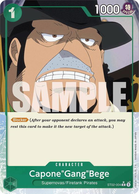 Capone"Gang"Bege (ST02-004) (Full Art) - Premium Booster -The Best- One Piece trading card