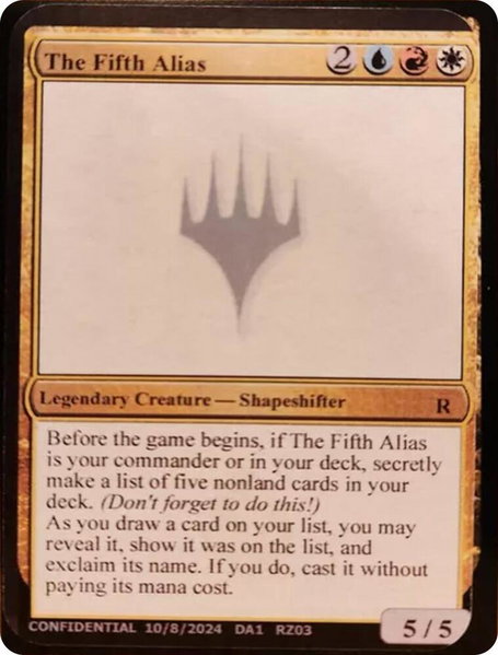 The Fifth Alias - Un-Known Event Playtest Cards Magic: The Gathering trading card