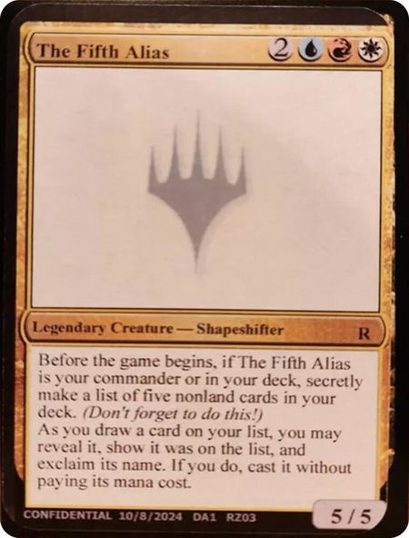 The Fifth Alias - Un-Known Event Playtest Cards Magic: The Gathering trading card