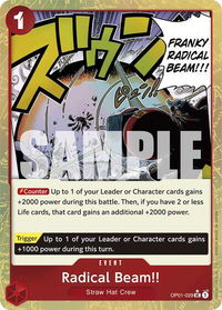 Radical Beam!! (Textured Foil) - Premium Booster -The Best- (PRB-01) #OP01-029 - Uncommon One Piece Trading Card