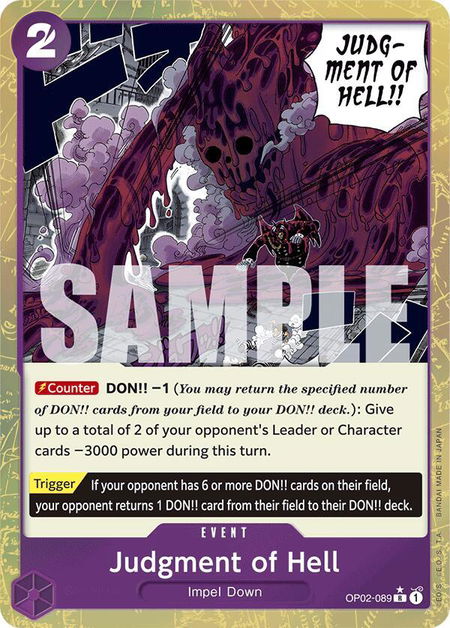 Judgment of Hell (Textured Foil) - Premium Booster -The Best- One Piece trading card