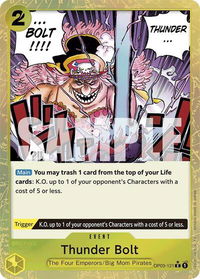 Thunder Bolt (Textured Foil) - Premium Booster -The Best- (PRB-01) #OP03-121 - Common One Piece Trading Card