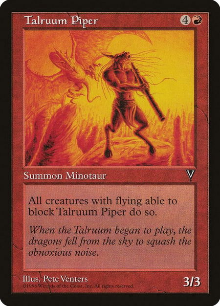 Talruum Piper trading card from Visions Talruum Piper - Visions Magic: The Gathering trading card