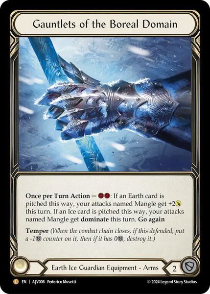 Gauntlets of the Boreal Domain - Armory Deck: Jarl Vetreidi Flesh and Blood trading card