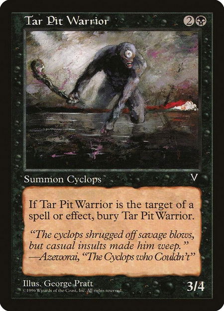 Tar Pit Warrior - Visions Magic: The Gathering trading card