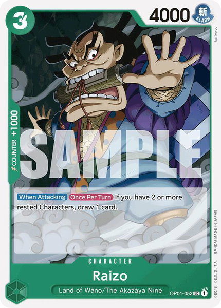 Raizo (Reprint) trading card from Premium Booster -The Best- Raizo (Reprint) - Premium Booster -The Best- One Piece trading card