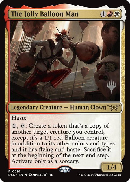 The Jolly Balloon Man - Promo Pack: Duskmourn: House of Horror Magic: The Gathering trading card