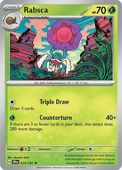 Rabsca trading card from Deck Exclusives Rabsca - Deck Exclusives Pokémon trading card