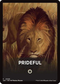 Prideful Theme Card - Foundations Jumpstart (J25) #8 - Token Magic: The Gathering Trading Card