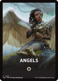 Angels Theme Card - Foundations Jumpstart (J25) #1 - Token Magic: The Gathering Trading Card