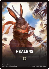 Healers Theme Card - Foundations Jumpstart (J25) #5 - Token Magic: The Gathering Trading Card