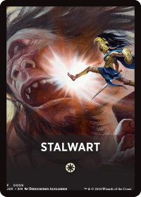 Stalwart Theme Card - Foundations Jumpstart (J25) #9 - Token Magic: The Gathering Trading Card