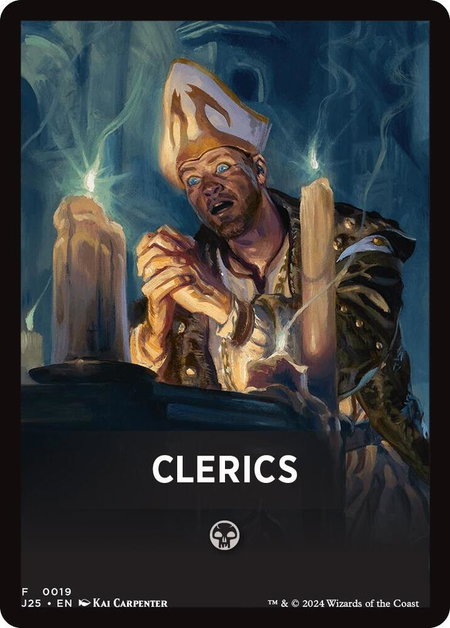 Clerics Theme Card trading card from Foundations Jumpstart Clerics Theme Card - Foundations Jumpstart Magic: The Gathering trading card