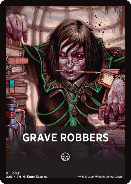 Grave Robbers Theme Card - Foundations Jumpstart Magic: The Gathering trading card