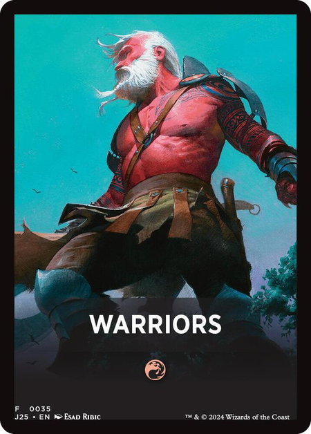 Warriors Theme Card trading card from Foundations Jumpstart Warriors Theme Card - Foundations Jumpstart Magic: The Gathering trading card
