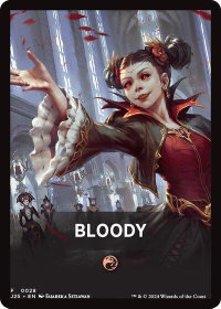 Bloody Theme Card - Foundations Jumpstart (J25) #28 - Token Magic: The Gathering Trading Card