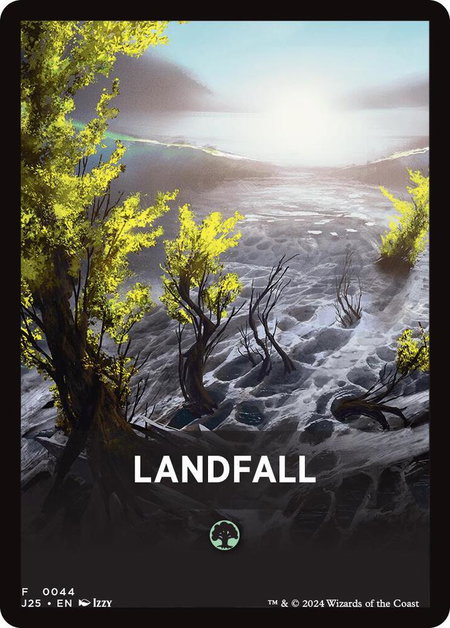 Landfall Theme Card trading card from Foundations Jumpstart Landfall Theme Card - Foundations Jumpstart Magic: The Gathering trading card