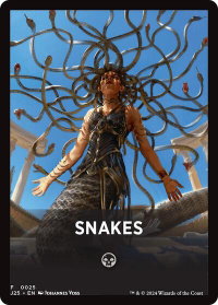 Snakes Theme Card - Foundations Jumpstart (J25) #25 - Token Magic: The Gathering Trading Card