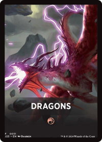 Dragons Theme Card - Foundations Jumpstart (J25) #31 - Token Magic: The Gathering Trading Card