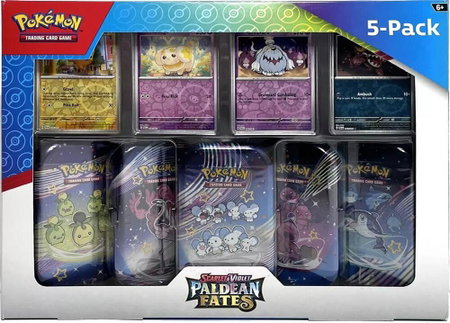 Costco Pokemon Scarlet & Violet Paldean Fates Mini Tin 5-pack - Miscellaneous Cards & Products Pokémon trading card