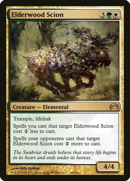 Elderwood Scion trading card from Planechase 2012 Elderwood Scion - Planechase 2012 Magic: The Gathering trading card