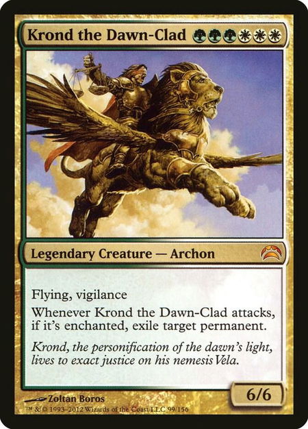 Krond the Dawn-Clad - Planechase 2012 Magic: The Gathering trading card