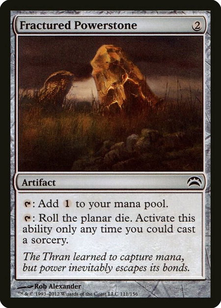 Fractured Powerstone - Planechase 2012 Magic: The Gathering trading card